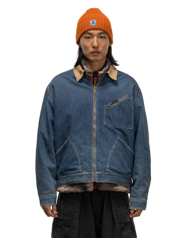 即日発送】 Jacket 11.5ozデニムBONEライニング ZIP-UP Reversible