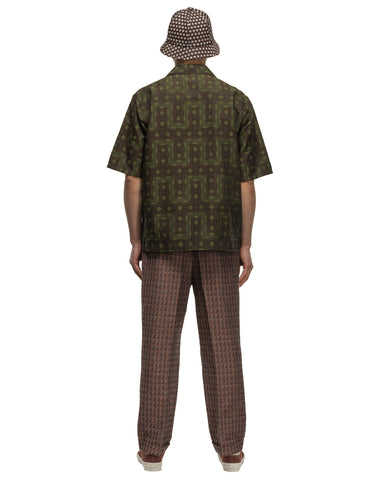 Cabana Shirt - C/PE Ethnic Jq. Olive | HAVEN