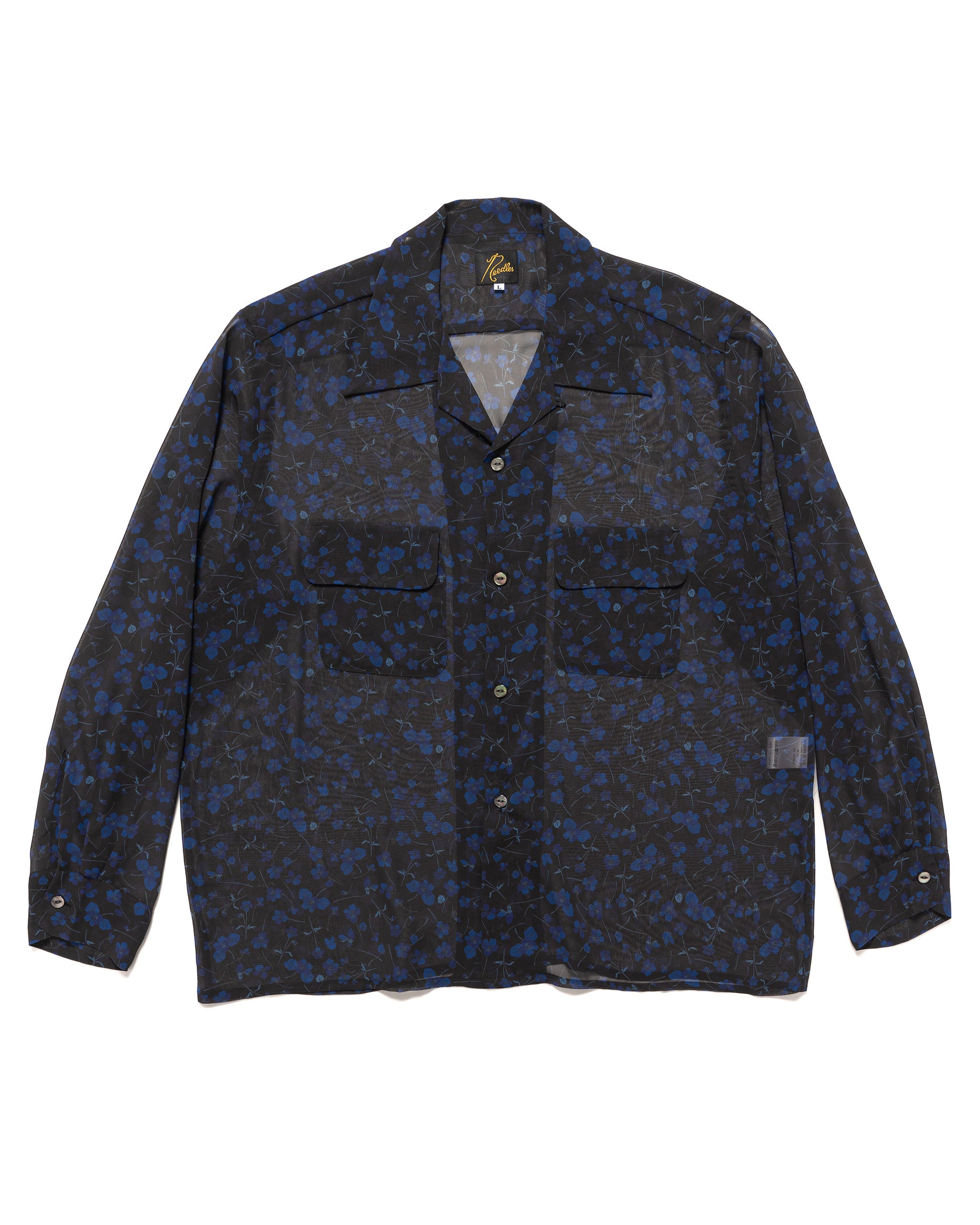 Classic Shirt - Poly Chiffon / Floral Printed Black