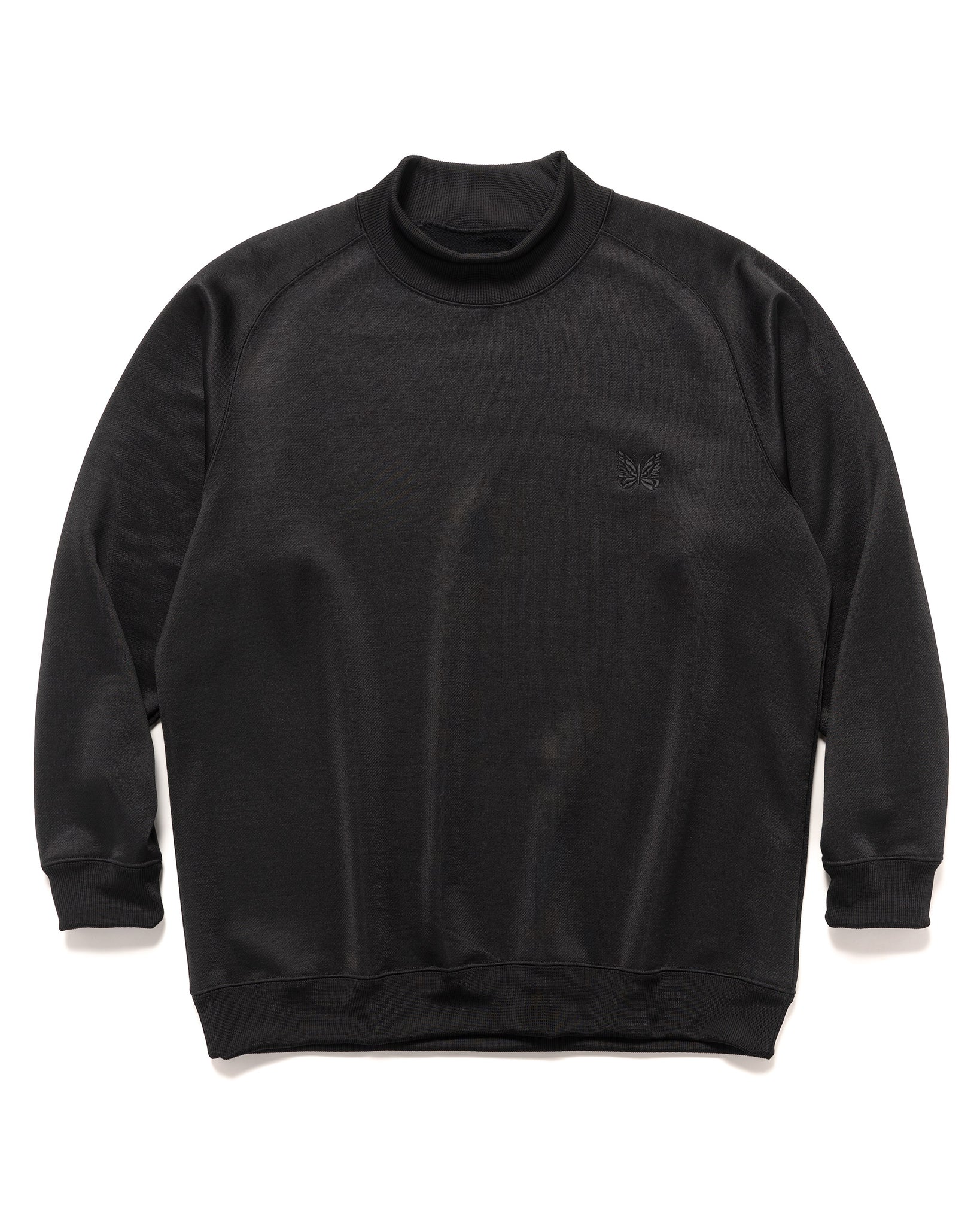 L/S Mock Neck Tee - C/PE Bright Jersey Black