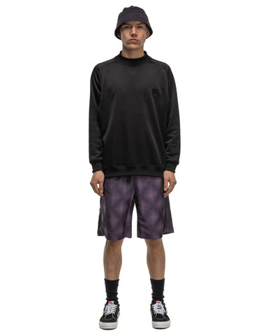 L/S Mock Neck Tee - C/PE Bright Jersey Black | HAVEN