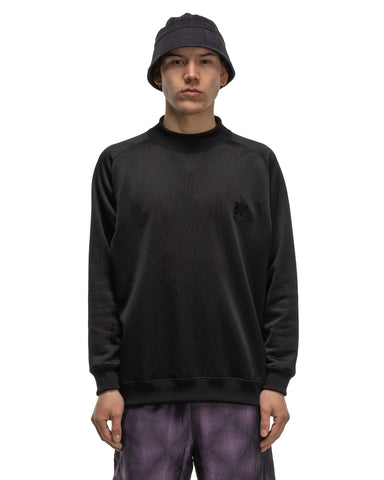 L/S Mock Neck Tee - C/PE Bright Jersey Black | HAVEN