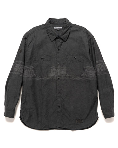 Bi Chambray Shirt LS Black | HAVEN