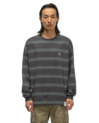 Border Crewneck Ls Charcoal | HAVEN