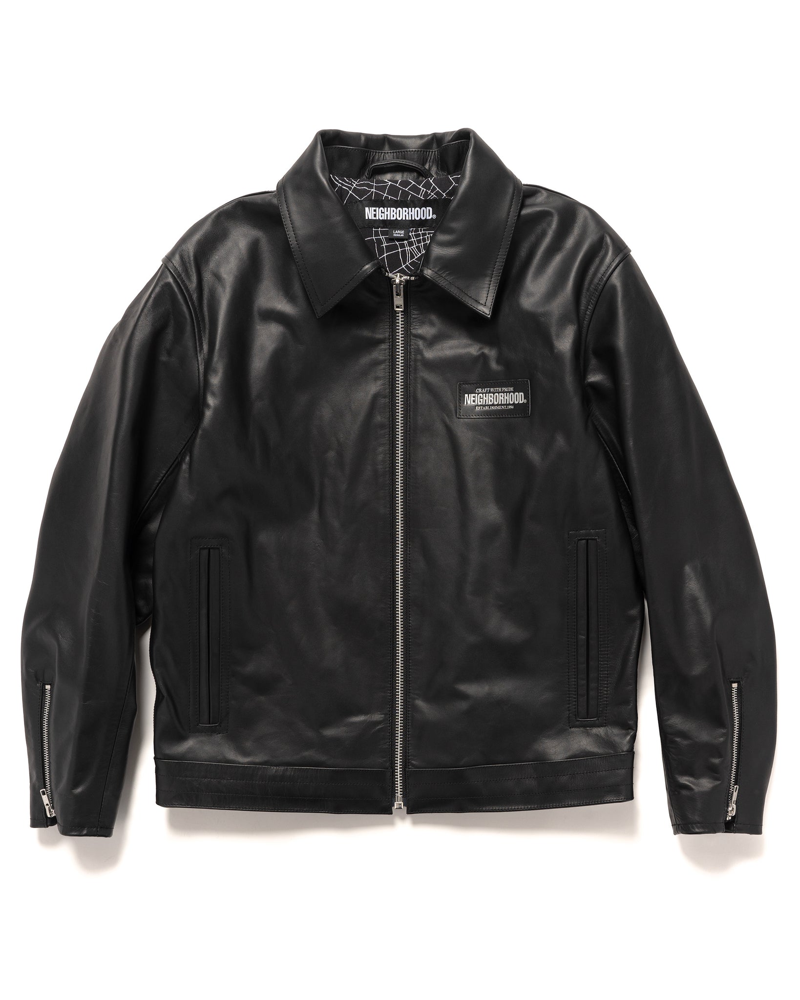 23SS SINGLE LEATHER JACKET neighborhood | labiela.com