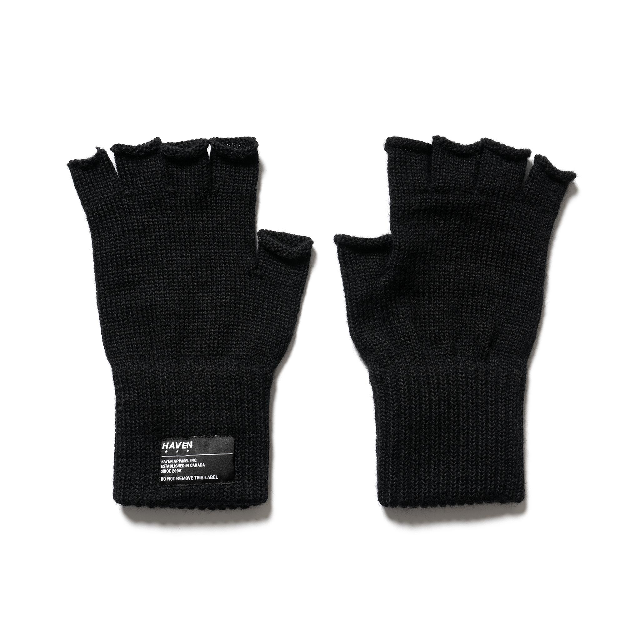 wool black gloves