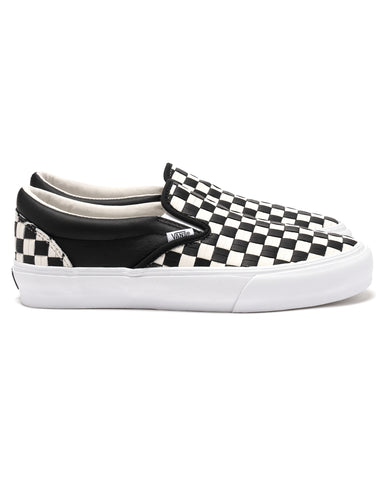 vans slip on checkerboard leather