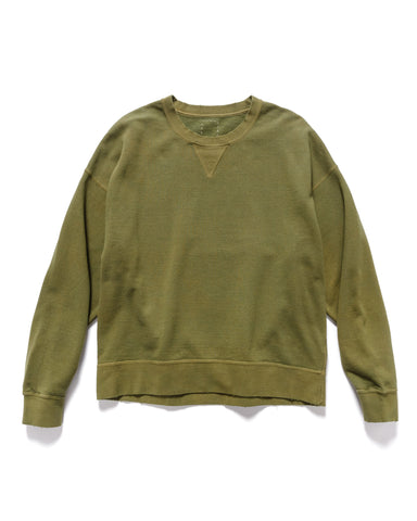 Amplus SB Sweat L/S Uneven Dye Olive | HAVEN