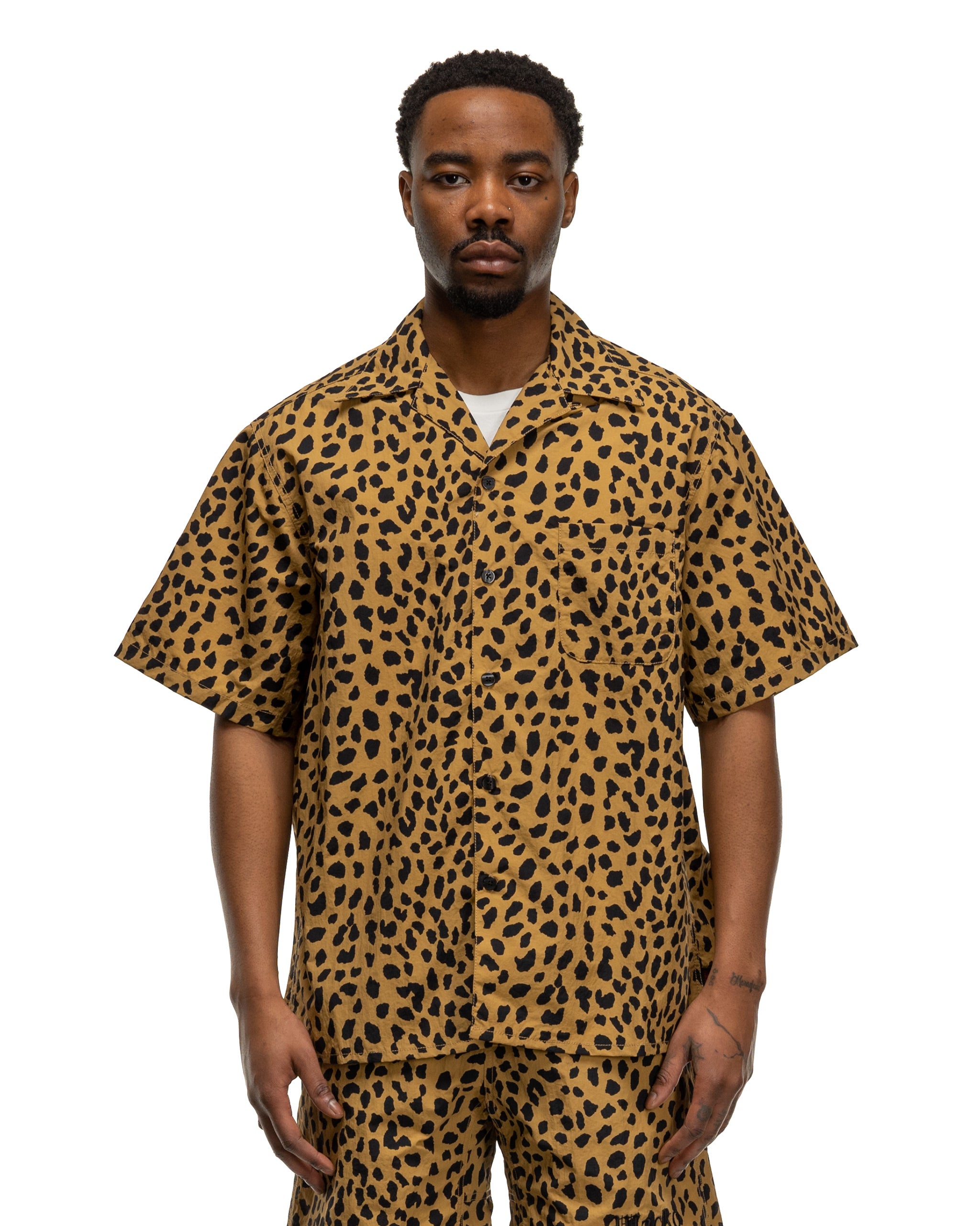 wacko maria LEOPARD OPEN COLLAR SHIRT | gulatilaw.com