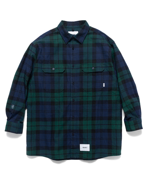 シルバーグレー サイズ 22SS WTAPS BD 02 FLANNEL TEXTILE GREEN S