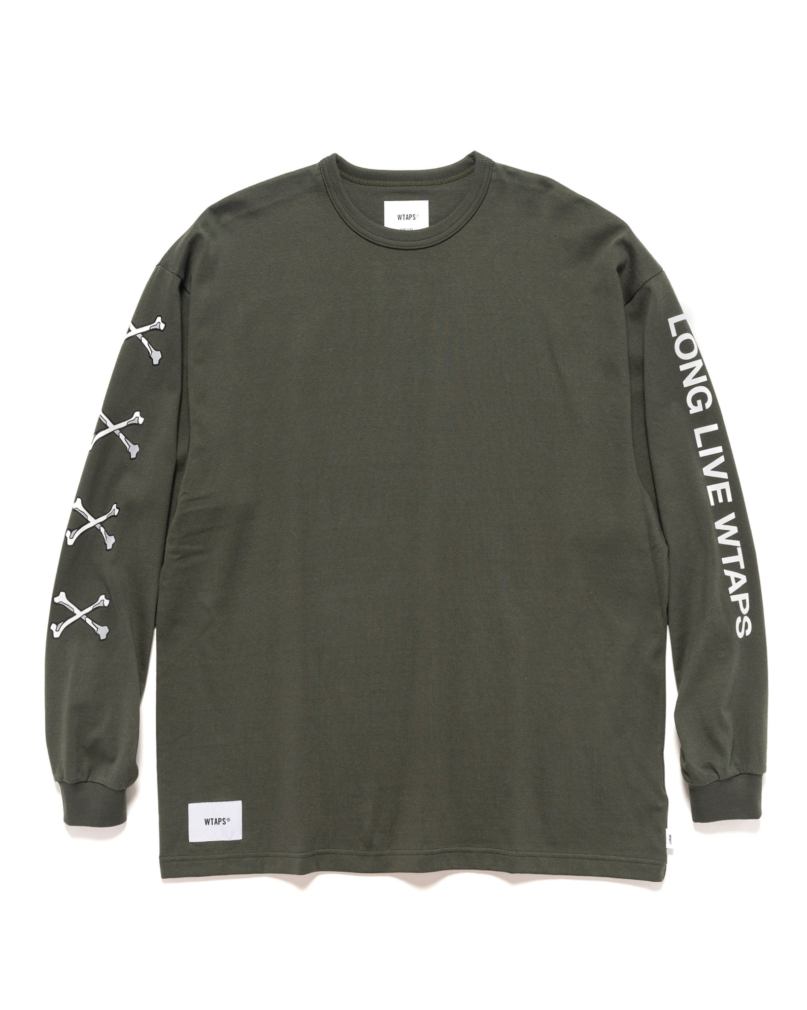 Wtaps LXLXW LS / COTTON オリーブ トップス Tシャツ/カットソー(七分