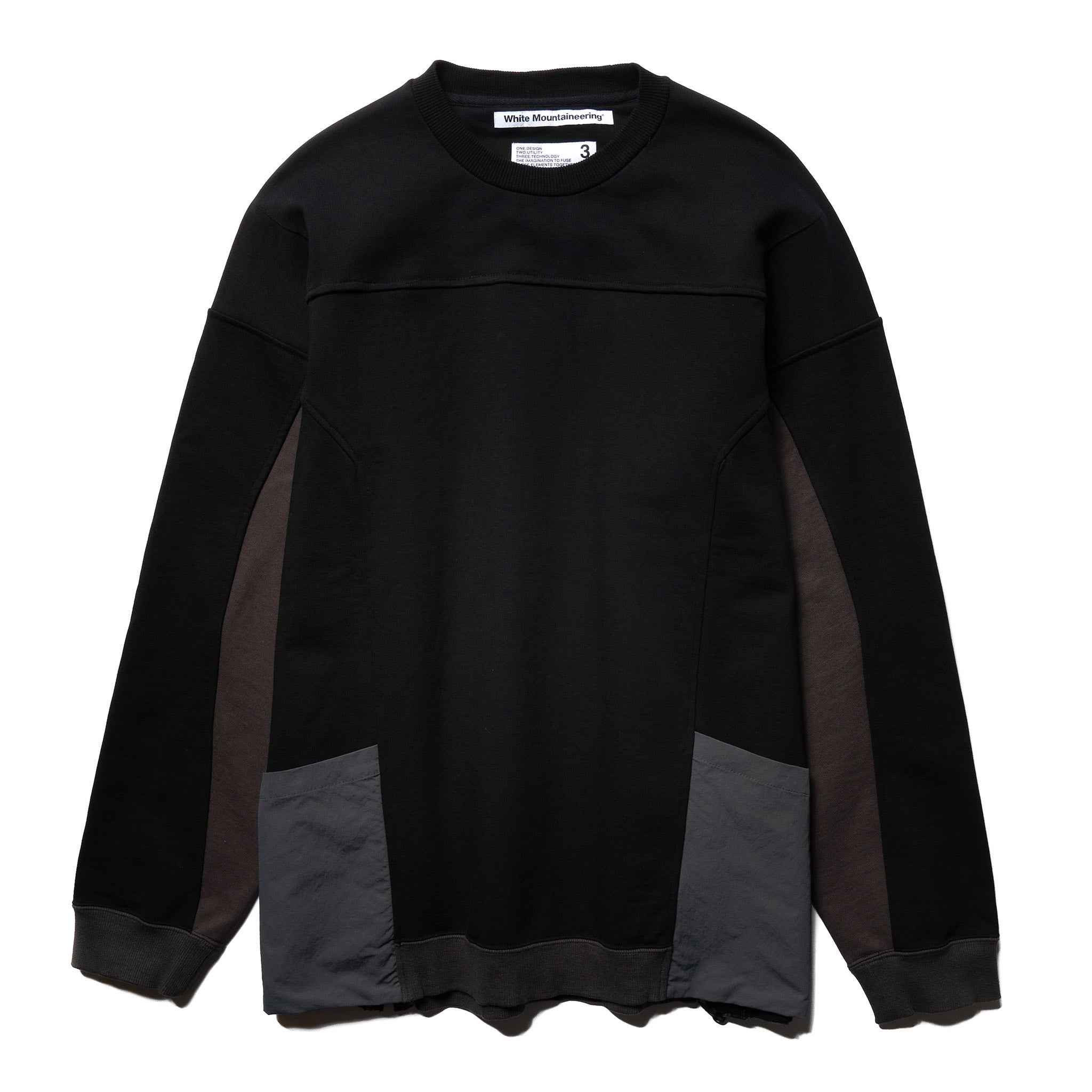 Contrasted Sweatshirt Black | HAVEN