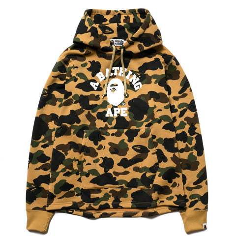 bape 1st camo college wide pullover hoodie
