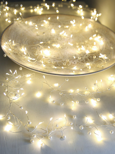 Clear Crystal Mains Light Garland