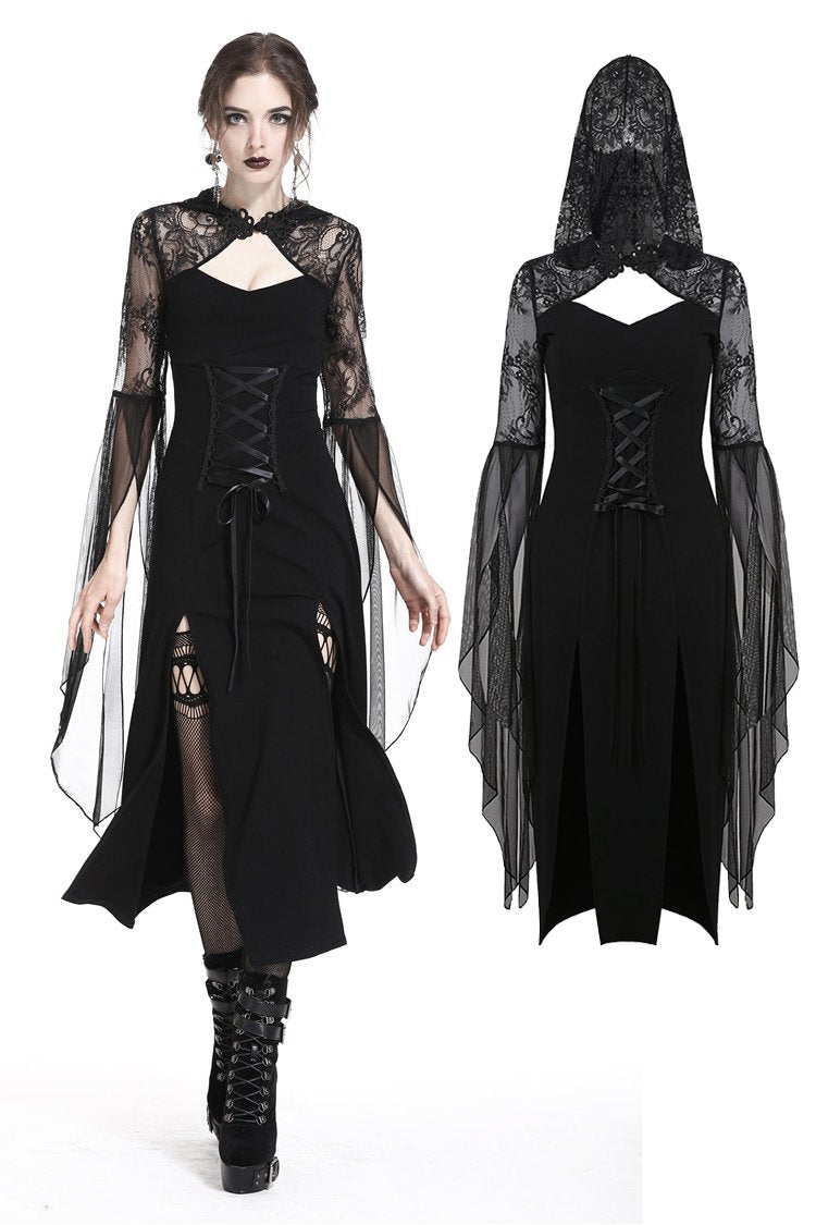 black gothic maxi dress