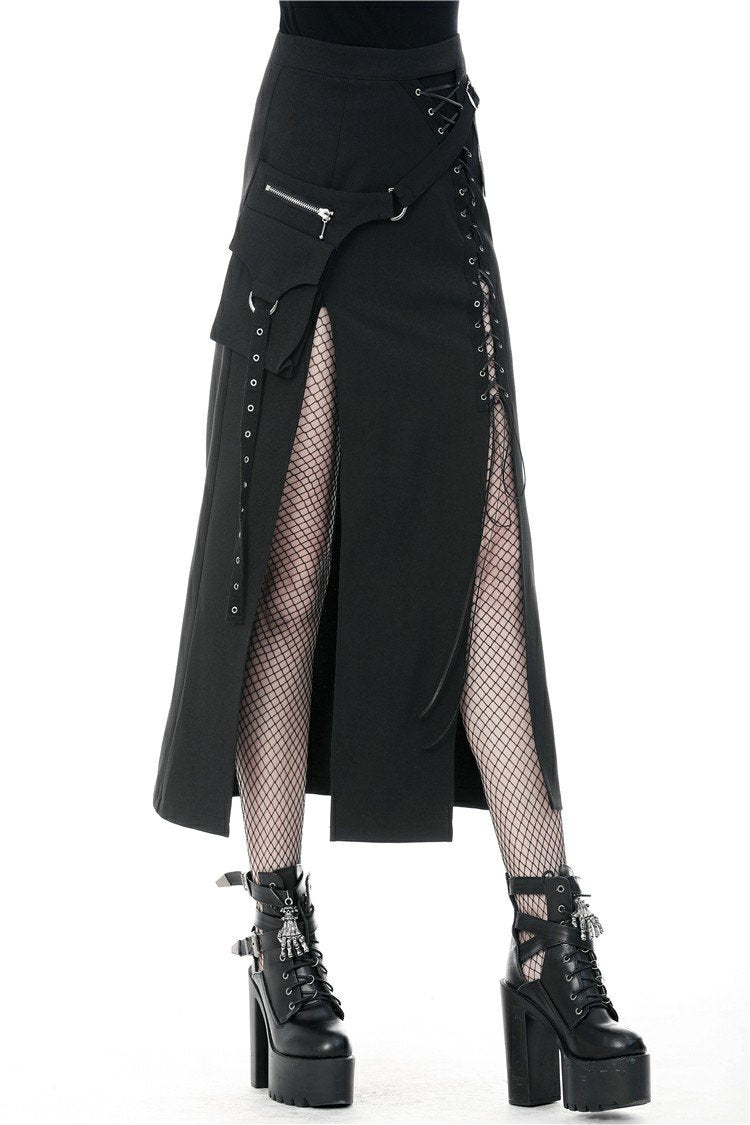 Punk sexy slit irregular long skirt KW161#N#– DARK IN LOVE