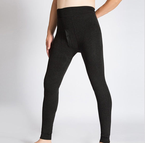 Womens Textured Fleece Thermal Leggings Black Warm Essentials by Cuddl Duds  M
