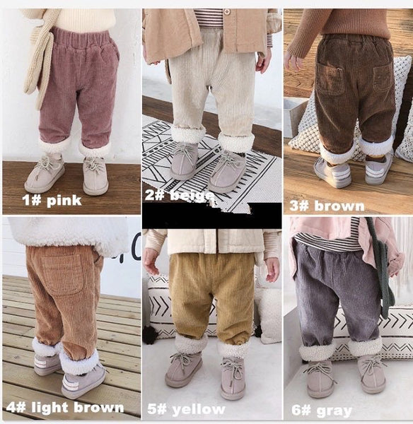 fleece lined corduroy pants