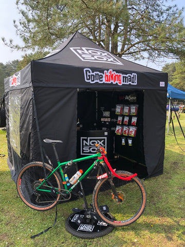 Gone Biking Mad exhibitor tent at the battle on the beach pembrey.