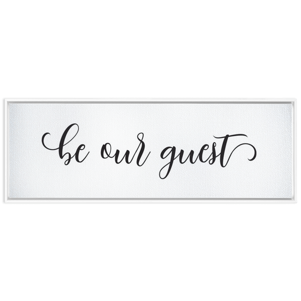 Be Our Guest Sign Canvas Wall Art Boxlie