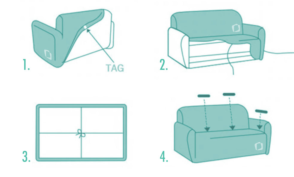 SofaPrint How to install sofa slipcover