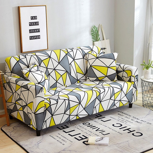 Sofalush Sherry Geometric Stretch Sofa Cover – SofaLush