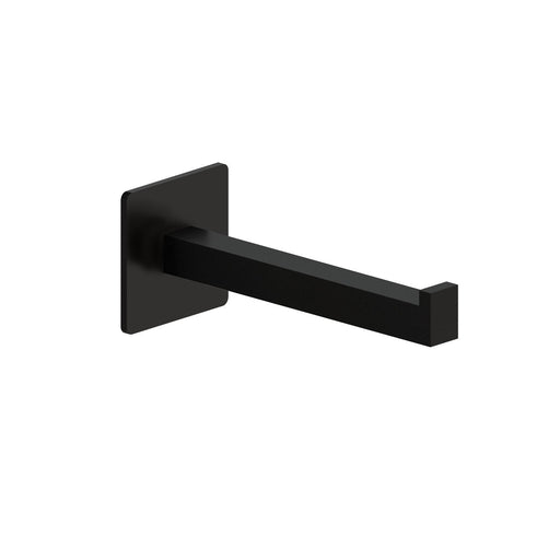 Portarrollos adhesivo para baño fabricado en metal de acabado negro mate  Stick Cosmic