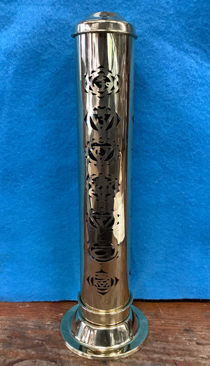 Tall Brass Incense Burner - Gemini's Eclectic Emporium