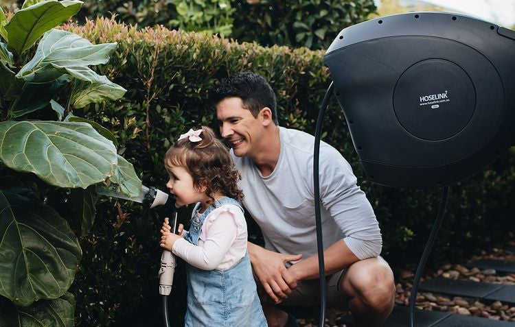 Hoselink USA, The #hoselink Retractable Hose Reel makes enjoying the garden  easier! The 'stop-anywhere' locking mechanism means there is no need to  pul