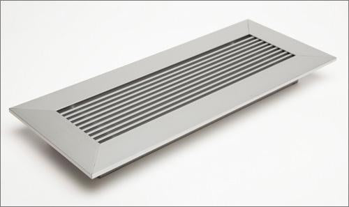 air vent cover anodized clear finish close up modern home by Sausalito Purhaus kulgrilles