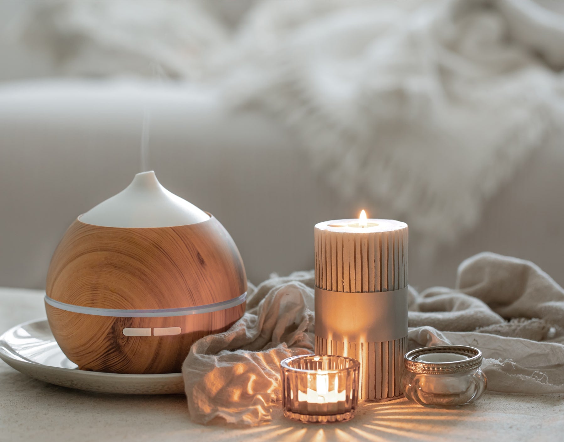 aroma diffuser moisturizing air scented burning candles