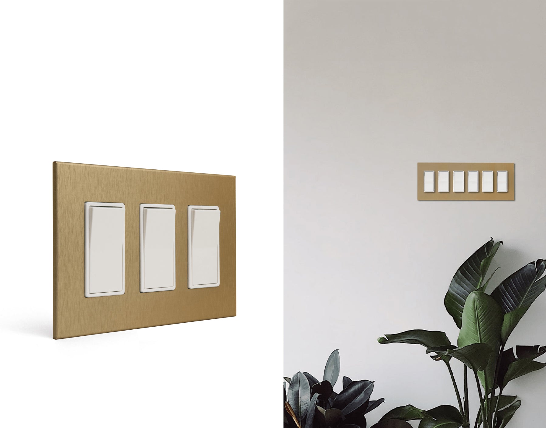 kul grilles anodized matte gold light switch plate beside 6g switch plate