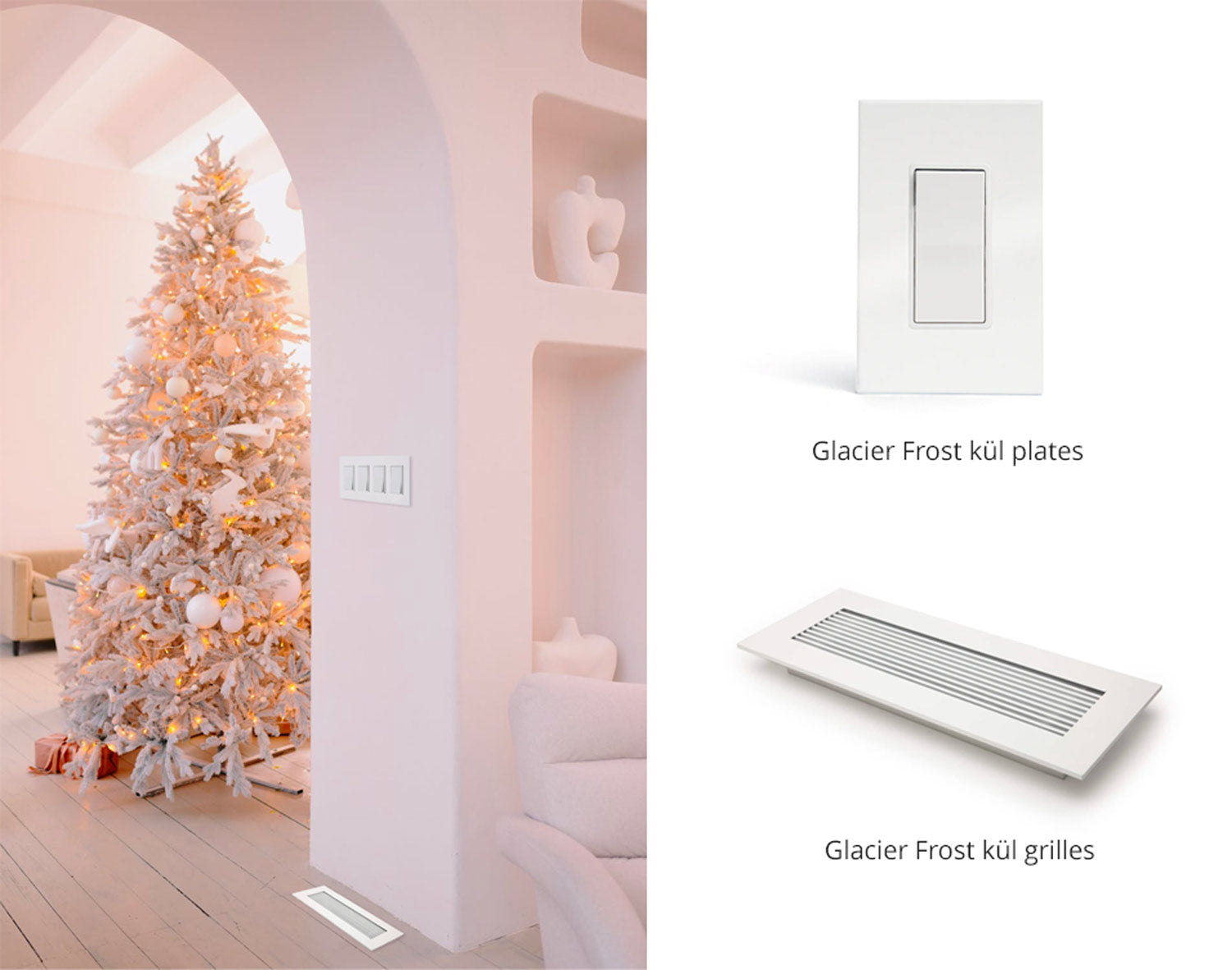kul grilles vent covers and kul plates switch plate covers in modern christmas interior design