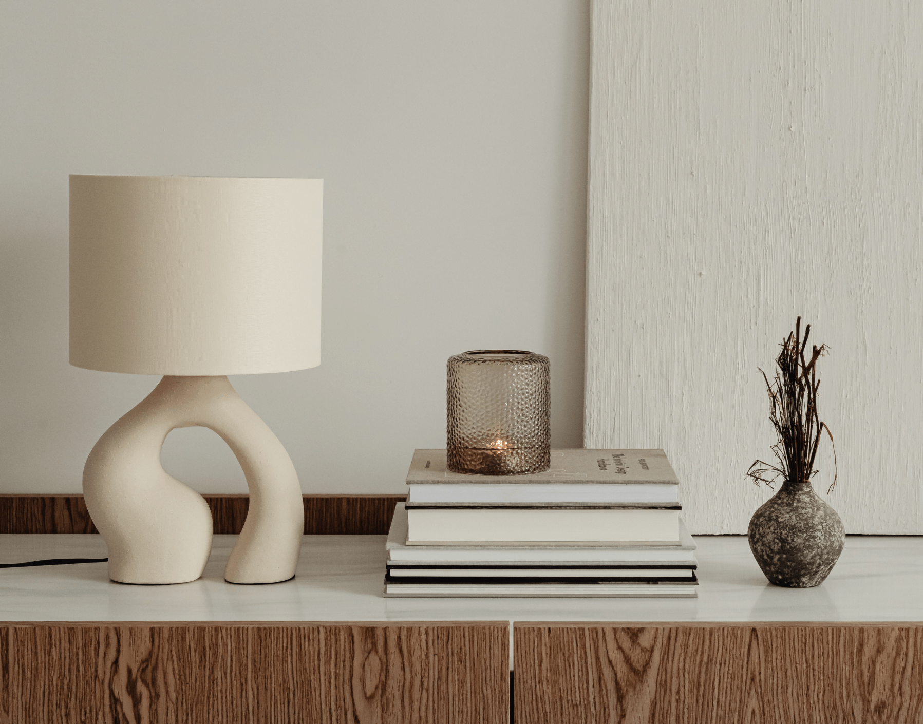 minimalist home decor in neutral tones