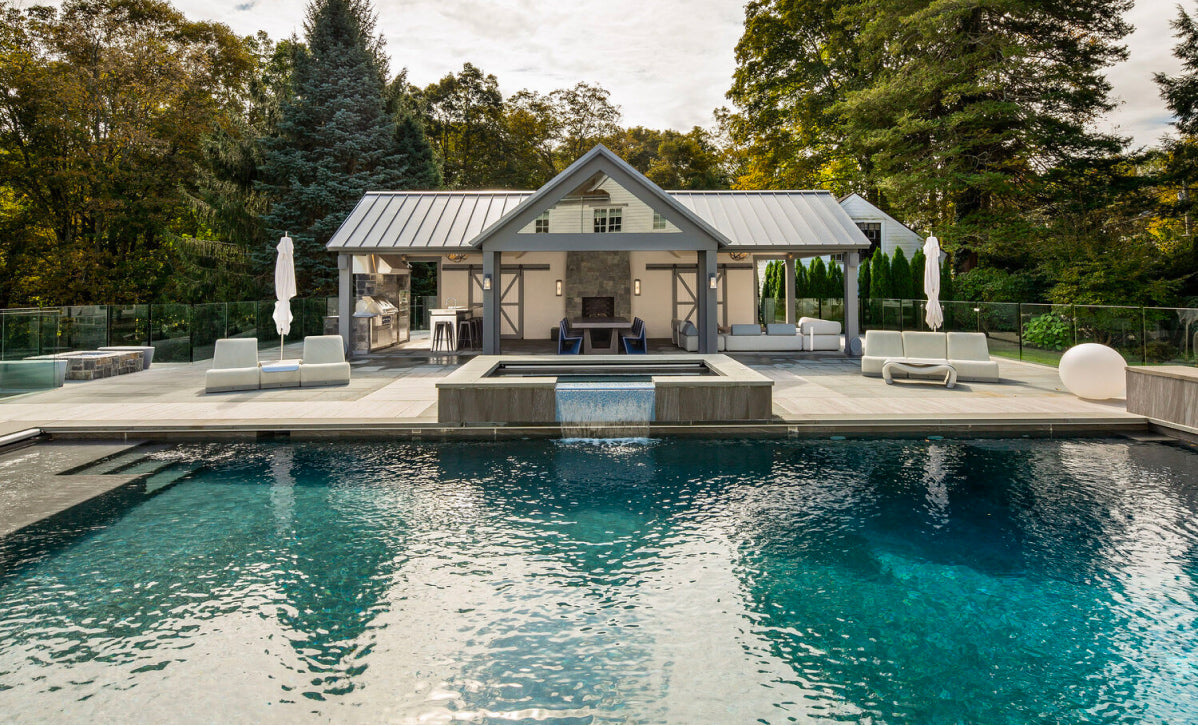 Pool House Outdoor Living at North Avenue Westport, Connecticut