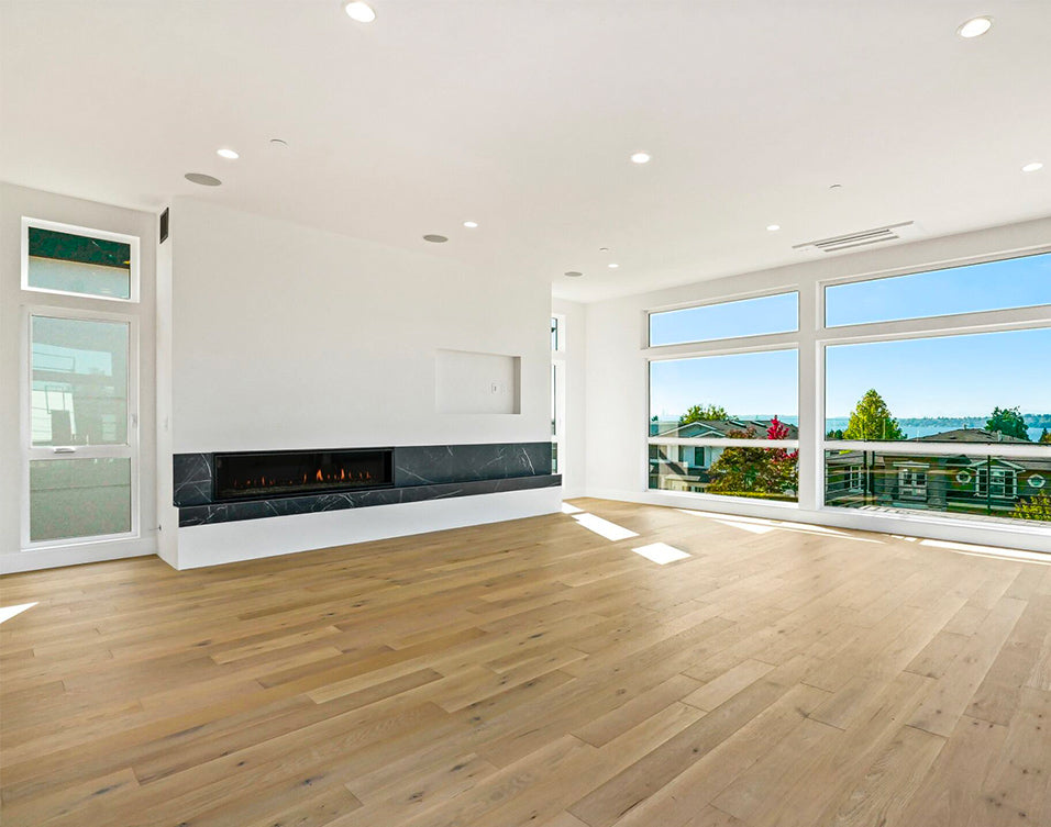 rd homes modern fireplace with black monolith vent cover from kul grilles