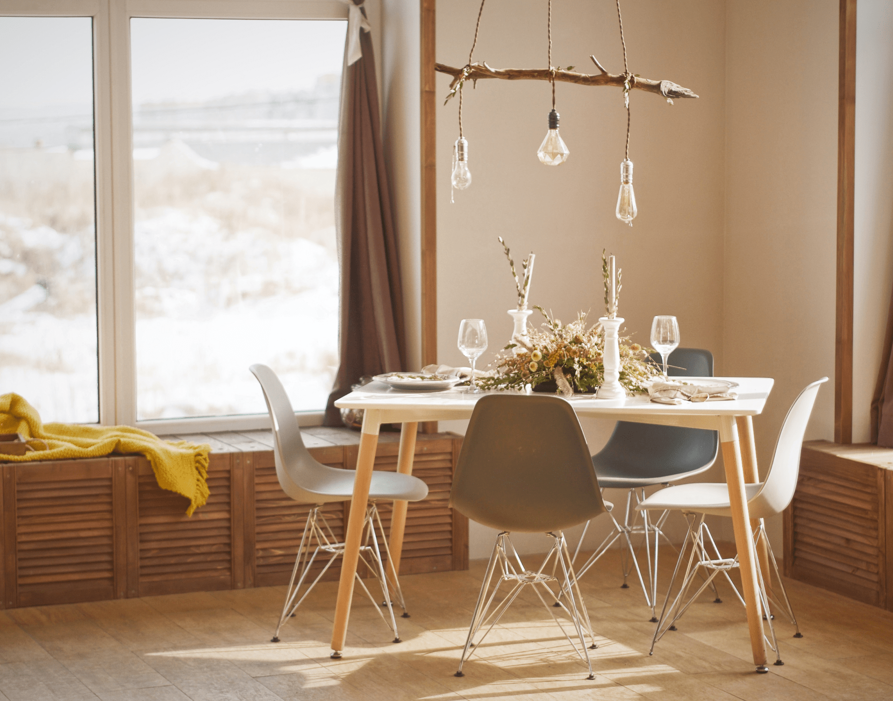 scandi home with natural elements