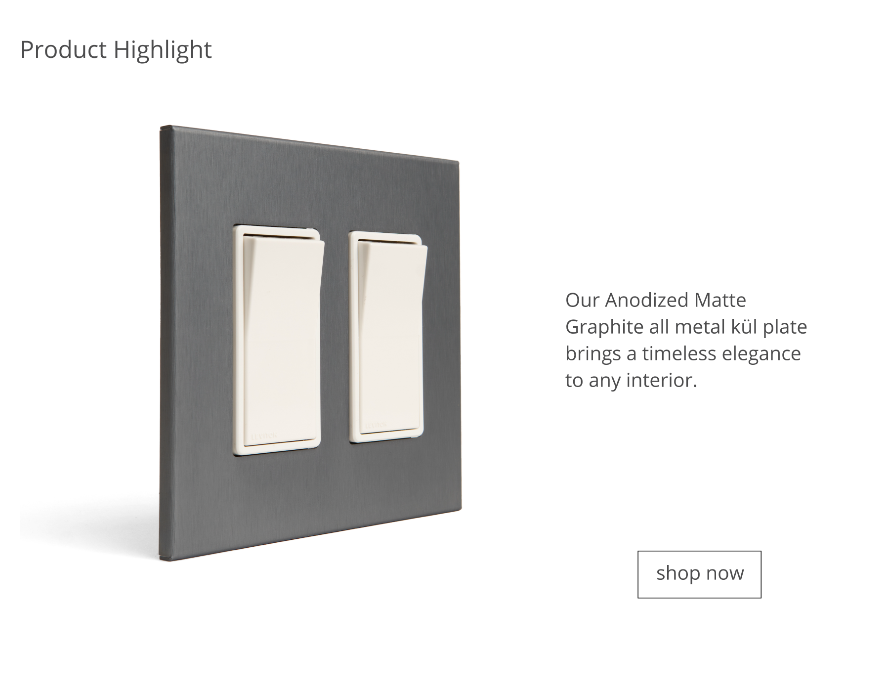 switch plates anodized matte graphite by kul grilles