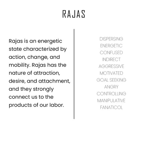 Mahagunas in Ayurveda - How Mahagunas affects our psychological & emotional attributes - Rajas