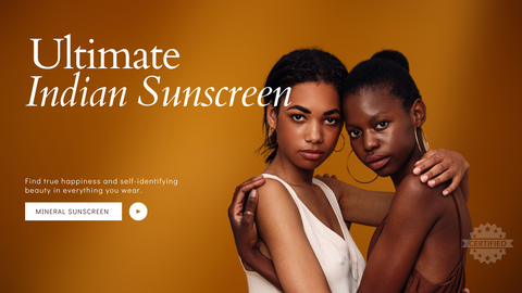 image of 2 girls using house of beauty mineral sunscreen for Indian skin - best sunscare guide