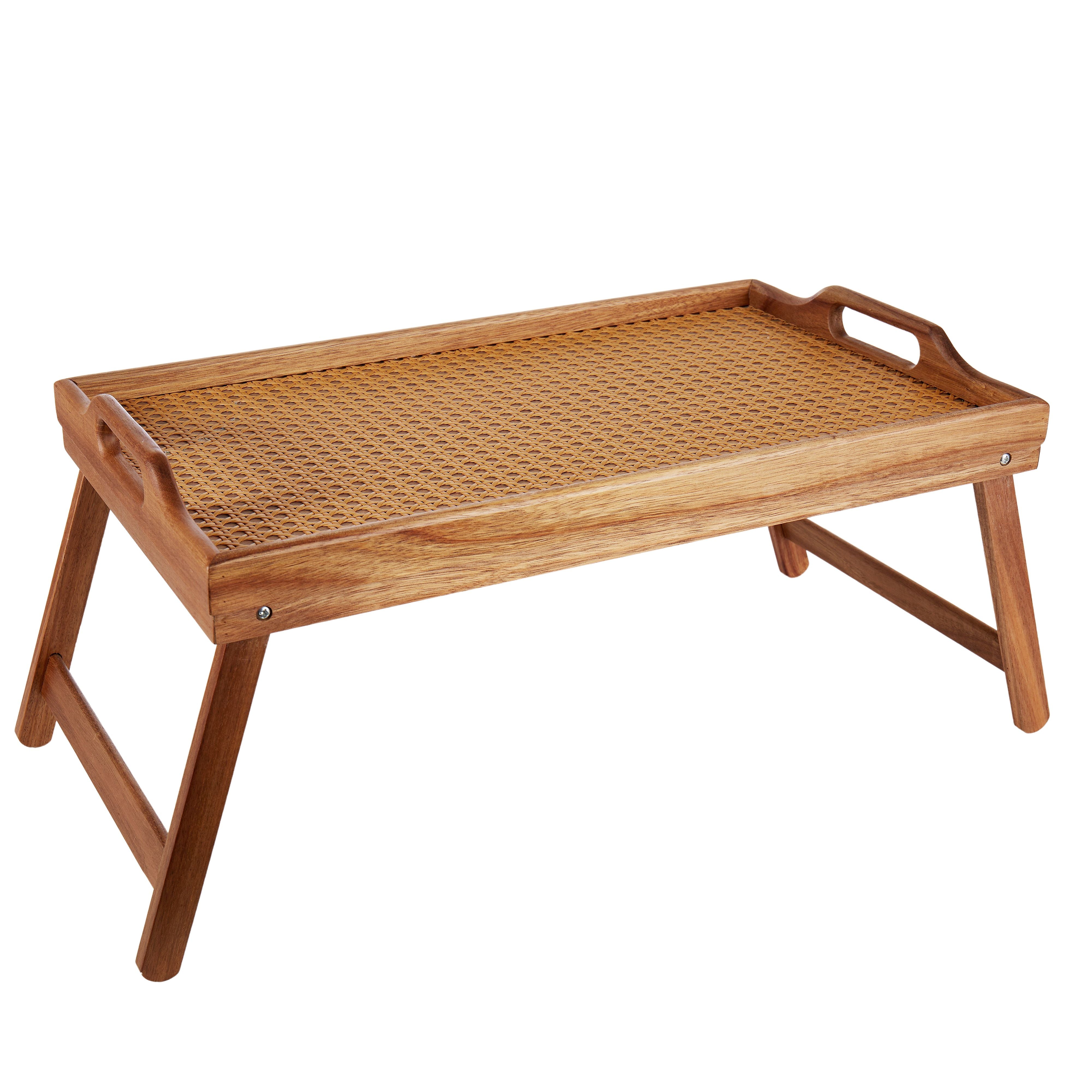 Amalfi Acacia & Rattan Serving Tray