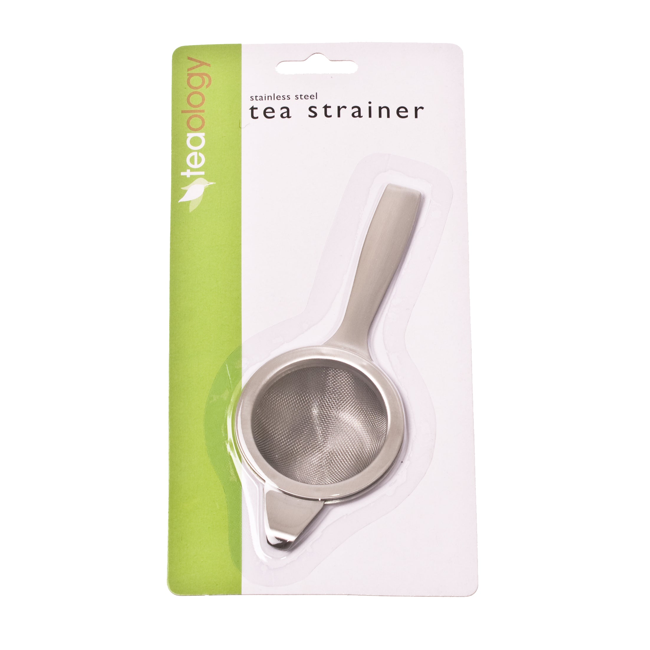 Long Handle Tea Strainer with Drip Bowl - Stainless Steel