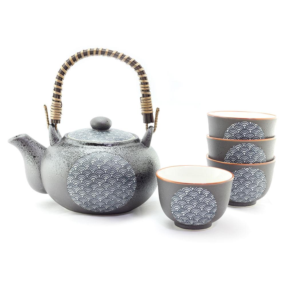 Blue Wave Tea Set