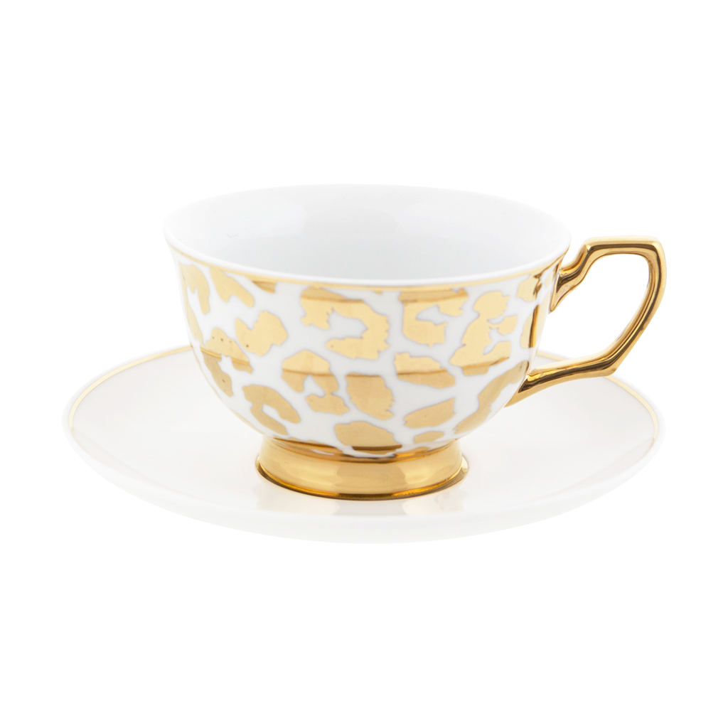 Cristina Re Louis Leopard Teacup & Saucer