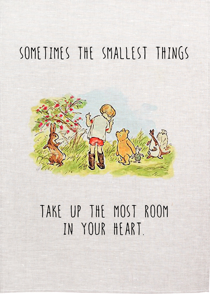 Pooh Tea towel- Smallest things