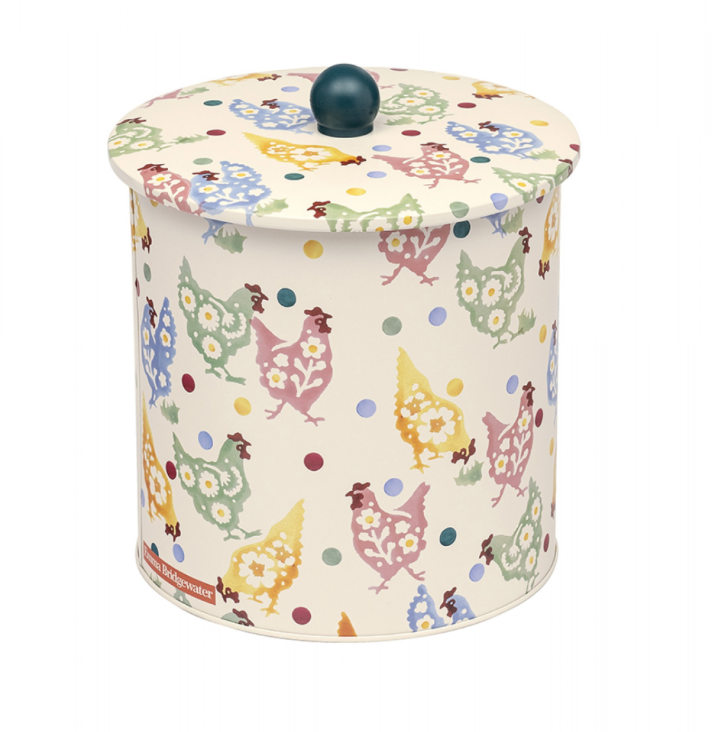 Emma Bridgewater Spring Chicken Biscuit Barrel Tin