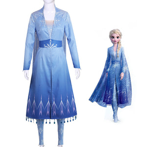 Adult Queen Elsa Dress Blue Long Sleeve Cosplay Costume Outfits With T Prosholiday - elsa roblox outfit