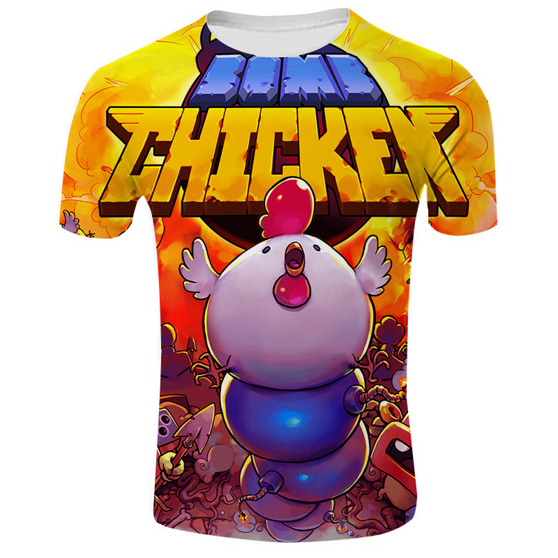 Bomb Chicken T Shirt Short Sleeve For Adult Kids Prosholiday - roblox chicken suit shirt