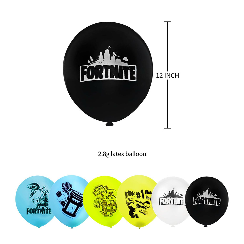 Fortnite Game Theme Birthday Party Banner And Balloons Part - 12inch roblox birthday theme balloons roblox latex balloons