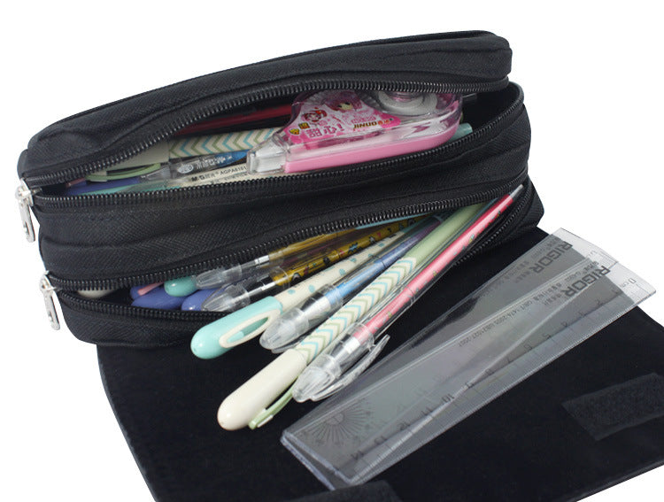 Roblox Large Capacity Double Zipper Canvas Pencil Case For School Prosholiday - pencil case roblox